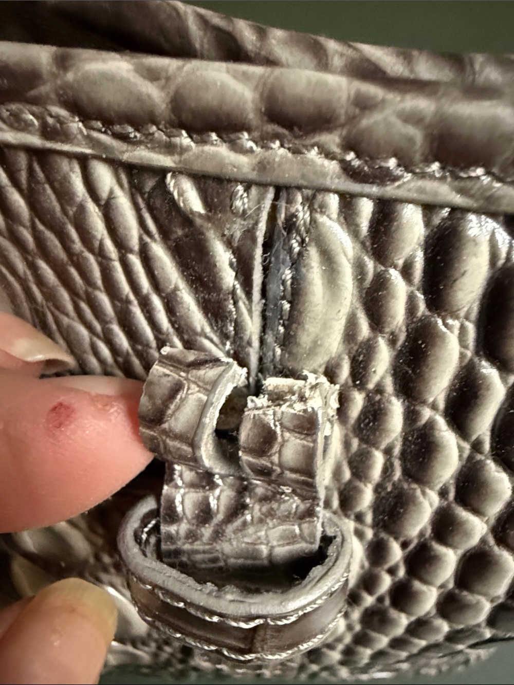 Brahmin Asher Shoulder Bag in Taupe with Cream Bow Charm - Picture 15 of 16